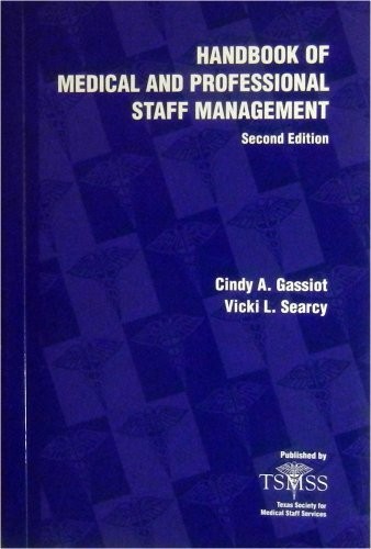Cover for Handbook of medical and professional staff management