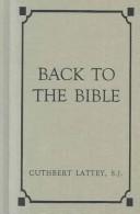 Cover for Back to the Bible