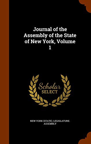 Cover for Journal of the Assembly of the State of New York, Volume 1