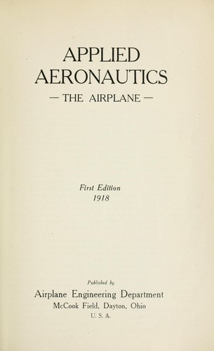Cover for Applied aeronautics