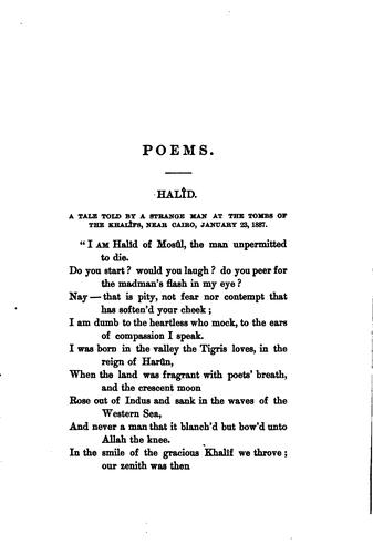 Cover for Poems