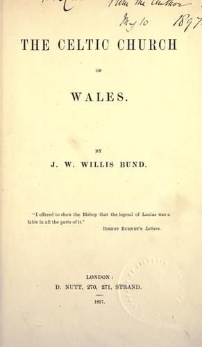 Cover for The Celtic Church of Wales
