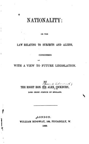 Cover for Nationality