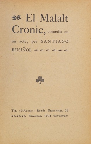 Cover for El malalt cronic