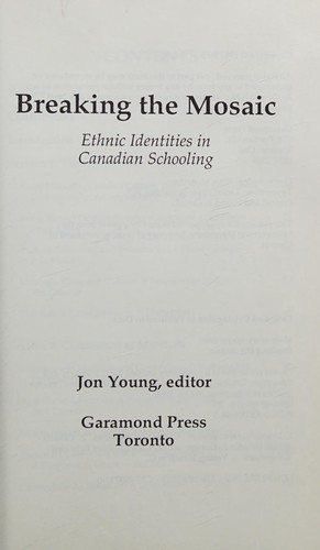 Cover for Breaking the mosaic