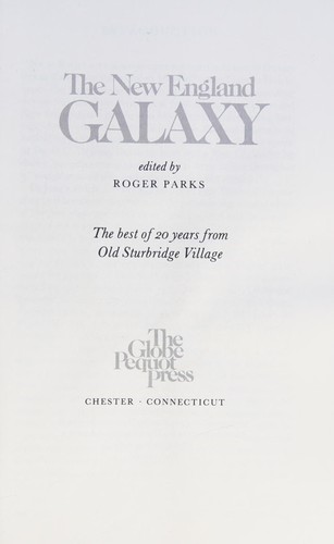 Cover for The New England galaxy