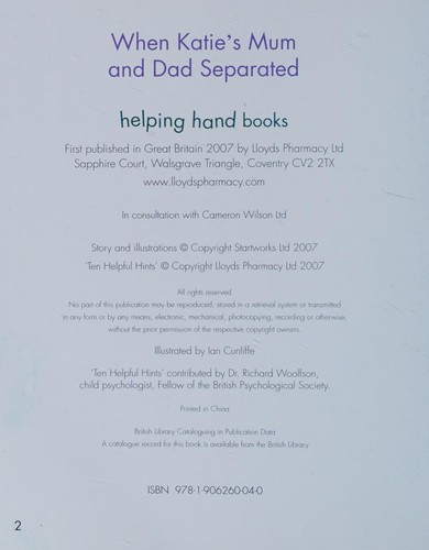 Cover for When Katie's Mum and Dad Separated