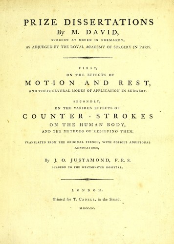 Cover for Prize dissertations