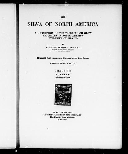 Cover for The silva of North America