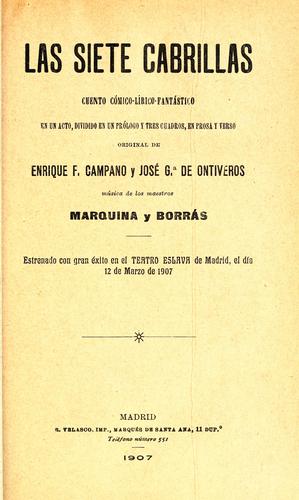 Cover for Las siete cabrillas