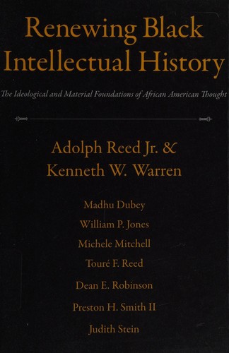Cover for Renewing Black intellectual history