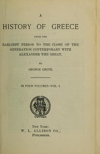Cover for A History of Greece
