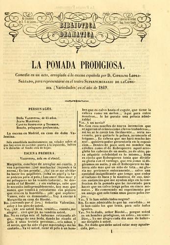 Cover for pomada prodigiosa