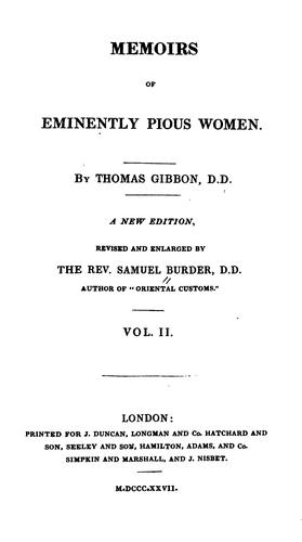 Cover for Memoirs of eminently pious women, of the British Empire.