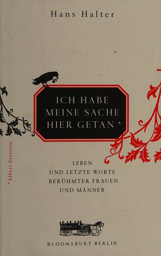 Cover for Ich habe meine Sache hier getan