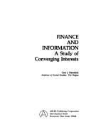 Cover for Finance and information