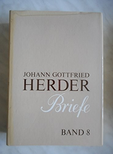 Cover for Johann Gottfried Herder. Briefe. : Achter Band