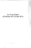 Cover for Cri du peuple