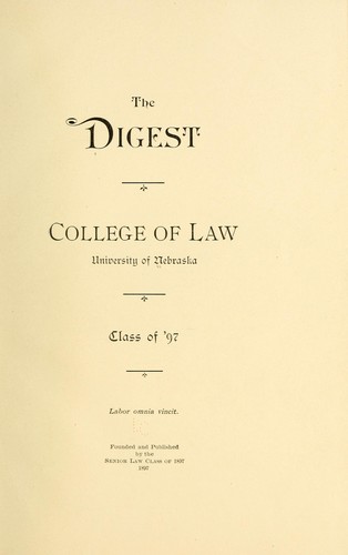 Cover for The Digest