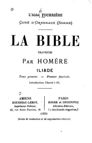 Cover for La Bible travestie