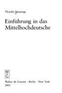 Cover for Einführung in das Mittelhochdeutsche