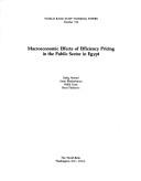 Cover for Macroeconomic effects of efficiency pricing in the public sector in Egypt