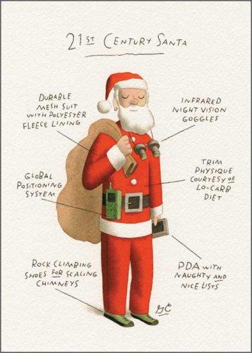 Cover for 21st Century Santa Boxed Holiday Card (3277)