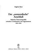 Cover for Der " unmoralische" Anschluss