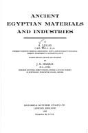 Cover for Ancient Egyptian Materials and Industries