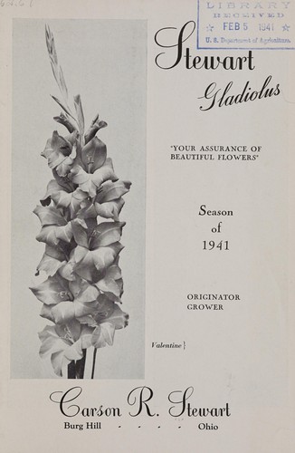 Cover for Stewart gladiolus