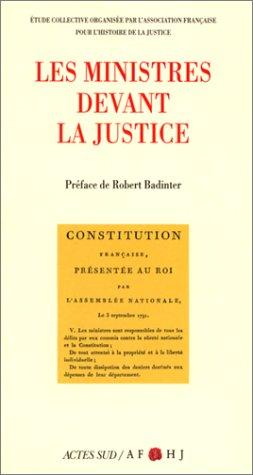 Cover for Les ministres devant la justice