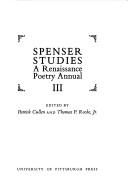 Cover for Spenser Studies