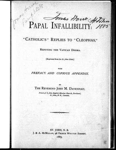 Cover for Papal infallibility