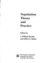 Cover for Negotiation theory and practice