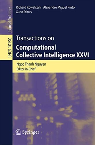 Cover for Transactions on Computational Collective Intelligence XXVI