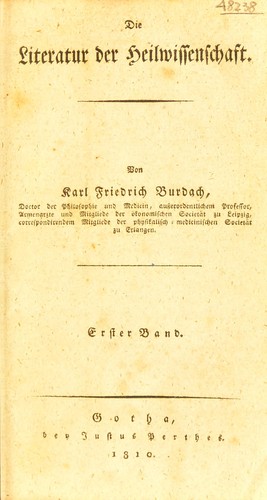 Cover for Die Literatur der Heilwissenschaft