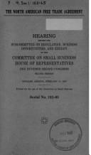 Cover for The North American Free Trade Agreement