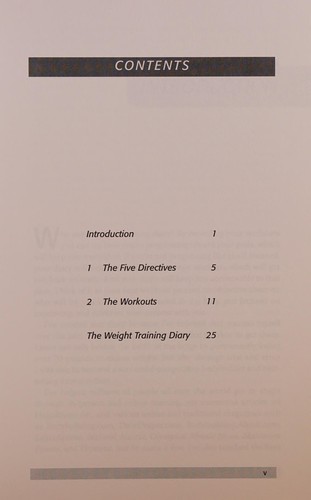 Cover for The weight training diary