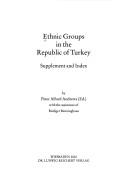 Cover for Ethnic groups in the Republic of Turkey, Bd. 2: Supplement and Index