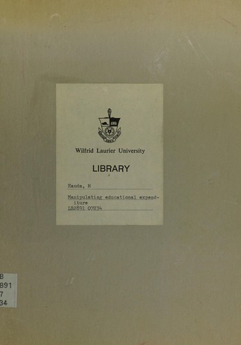 Cover for Manipulating educational expenditure