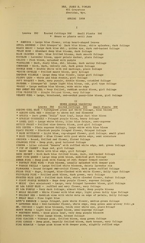 Cover for Spring 1958