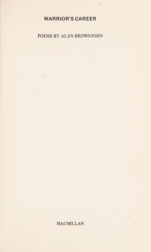 Cover for Warrior's career: poems.