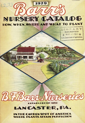 Cover for 1929 Barr's nursery catalog