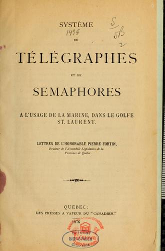 Cover for Système de télégraphes et de semaphores a l'usage de la marine