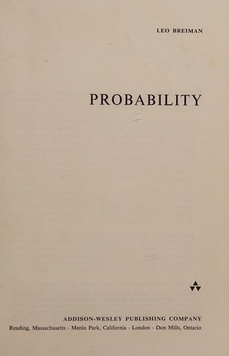 Cover for Probability.