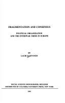 Cover for Fragmentation and consensus