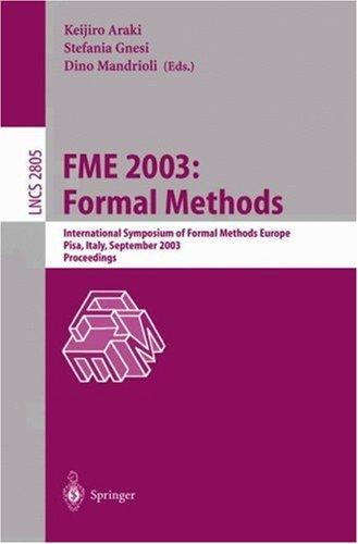 Cover for FME 2003: Formal Methods