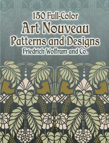 Cover for 150 full-color art nouveau patterns and designs