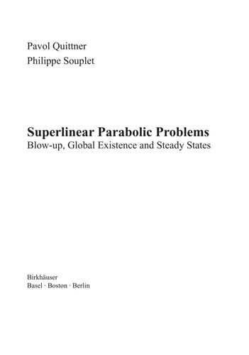 Cover for Superlinear parabolic problems