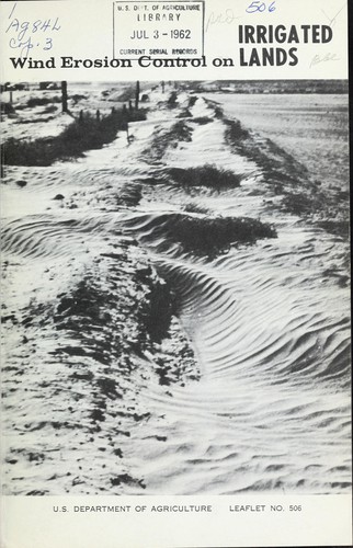 Cover for Wind erosion control on irrigated lands
